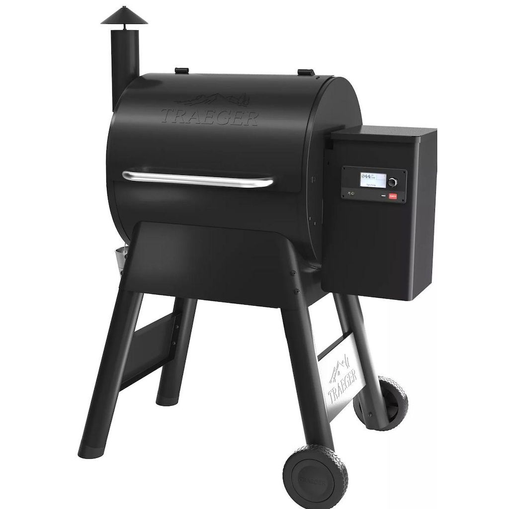 1 Barbecue pellet Pro 575 noir sur chariot, grille haute 56x18 cm, grille basse 56x48 cm – Image 1