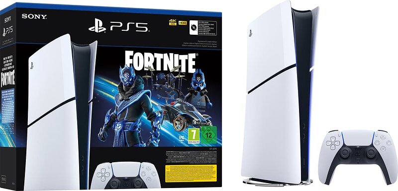 14008083.jpg Sony PlayStation 5 Slim Digital Edition (PS5) 1TB (incl. Fortnite) – Image 1