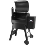 Barbecue pellet Pro 575 noir sur chariot, grille haute 56x18 cm, grille basse 56x48 cm – Image 2