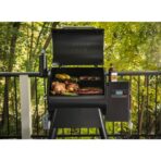 Barbecue pellet Pro 575 noir sur chariot, grille haute 56x18 cm, grille basse 56x48 cm – Image 3