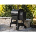 Barbecue pellet Pro 575 noir sur chariot, grille haute 56x18 cm, grille basse 56x48 cm – Image 4