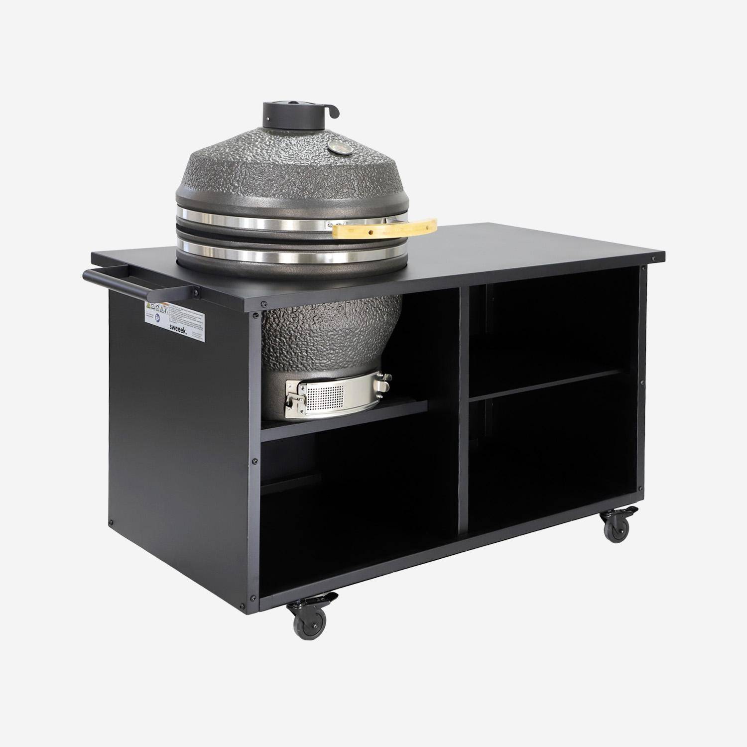 bbqkamyakubk-0b1658e88ee105b7d1eb339ac32fef06.jpg Barbecue kamado charbon de bois, fumoir avec desserte – Image 1