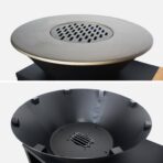 Brasero barbecue Ø80cm, desserte avec espaces de rangement, couvercle et ustensiles – Image 5