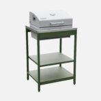 Cuisine d'extérieure 3 modules avec barbecue charbon de bois sur pieds, 2 étagères et thermomètre - Réf. 99BA85 – Image 7