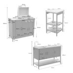 Cuisine d'extérieure 3 modules avec barbecue gaz 3 brûleurs sur pieds, thermomètre - Réf. 99BA29 – Image 6