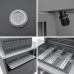 Cuisine d'extérieure 2 modules avec barbecue gaz 3 brûleurs sur pieds, thermomètre – Image 9