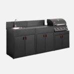 Cuisine extérieure 3 modules acier avec barbecue gaz 4 brûleurs – Image 7