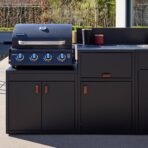 Cuisine extérieure 3 modules acier avec barbecue gaz 4 brûleurs – Image 6