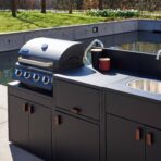 Cuisine extérieure 3 modules acier avec barbecue gaz 4 brûleurs – Image 4