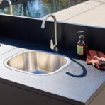 Cuisine extérieure 3 modules acier avec barbecue gaz 4 brûleurs – Image 5