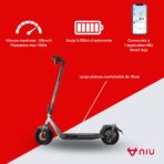 NIU Trottinette électrique KQi Air Rouge | Cadre en Fibre de Carbonne | léger – Image 3