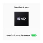 Apple - MacBook Air M2 (2022) 13', 256 Go 8 cœurs 8 Go Apple GPU 8, Minuit - AZERTY – Image 5
