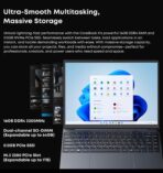 Chuwi - CoreBook X R5 Laptop 14" AMD Ryzen 5 7430U Windows 11 Home - Ultrabook puissant et leger - Gris – Image 7